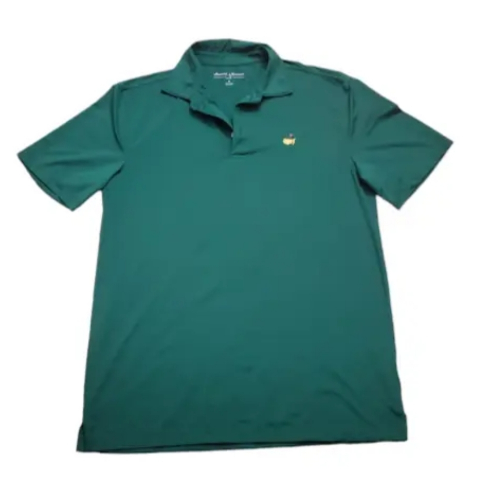 Augusta National Men Medium Green Short Sleeve Collared Golf Polo Shirt